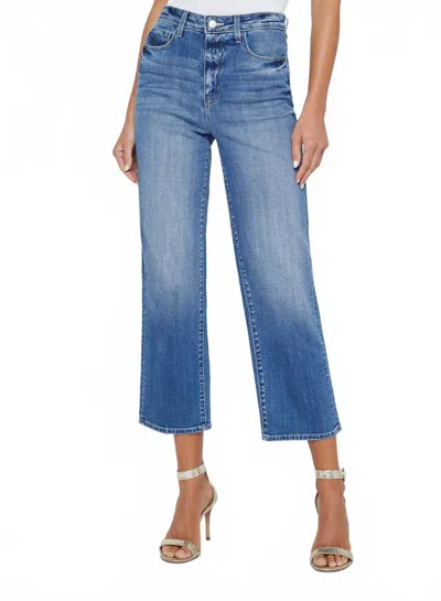 L Agence June Cropped Stovepipe Jean In Huxley In Blue