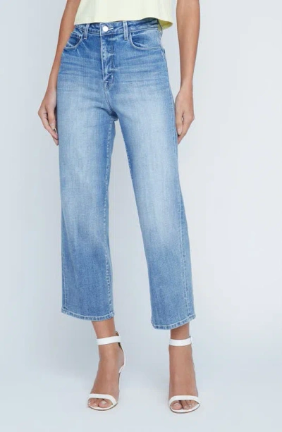L Agence June High Waist Crop Stovepipe Jeans In Tuscany