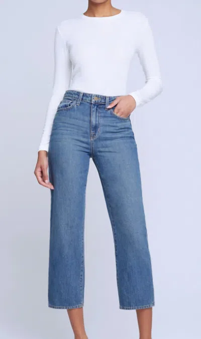 L Agence June Stovepipe Crop In Blue