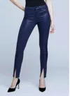 L AGENCE JYOTHI HIGH RISE SPLIT ANKLE JEAN IN MIDNIGHT COATED