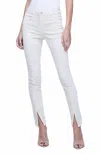 L Agence Jyothi High Waist Split Ankle Skinny Jeans In White