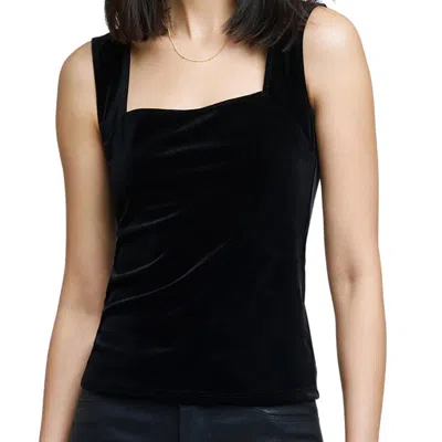 L Agence Kaeli Square Neck Top In Black