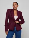 L Agence Kaisley Blazer W Fray In Brown