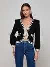 L Agence Kaito Cropped Cardigan In Multi