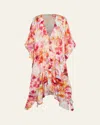 L Agence Kara Soft Cloud Maxi Kimono In Multi