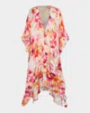 L Agence Kara Soft Cloud Maxi Kimono In Multi