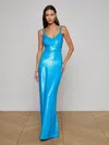 L Agence Karma Sequin Maxi Dress In Blue