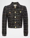 L AGENCE KASEY TWEED BRACELET-SLEEVE JACKET