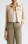 L Agence Kasey Tweed Jacket In Bone Multi