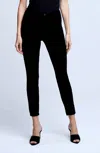 L Agence Josie Velvet Jean In Noir In Black