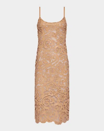 L'agence Kazuko Vegan Leather Dress In Cappuccino