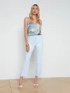 L AGENCE KENDRA COATED CROPPED FLARE JEAN