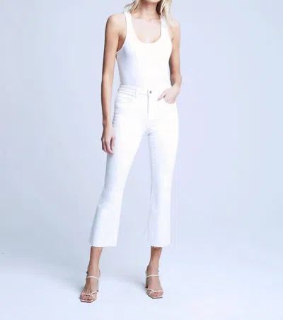 L Agence Kendra Crop Flare Jeans In Blanc