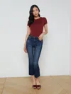 L Agence Kendra Cropped Flare Jean In Lavelle