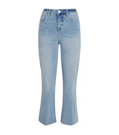 L'agence Kendra Cropped Flare Jeans In Blue