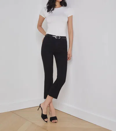 L Agence Kendra High Rise Crop Flare In Black