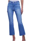 L'agence Miley Cuffed Wide-leg Jean In Blue