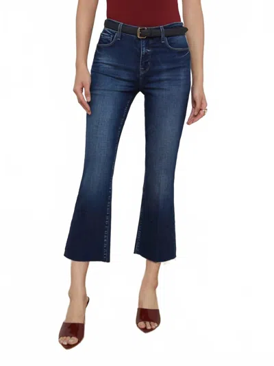 L Agence Kendra High Rise Crop Flare Jean In Lavelle In Blue