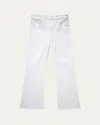L Agence Kendra High-rise Crop Flare Jeans In Blanc