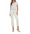 L Agence Kendra High Rise Crop Flare Jeans In Vintage White In White