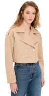 L Agence Kento Crop Trench Coat Doeskin/ikebana In Doeskin/ikebana