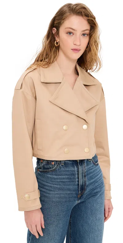 L AGENCE KENTO CROP TRENCH COAT DOESKIN/IKEBANA