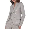 L Agence Kenzie Blazer In Metallic In Ivory Neutral Multi In Multi