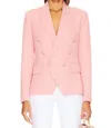 L Agence Kenzie Double Breasted Blazer In Pink