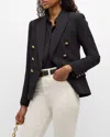 L Agence L'agence Kenzie Double-breasted Blazer In Black