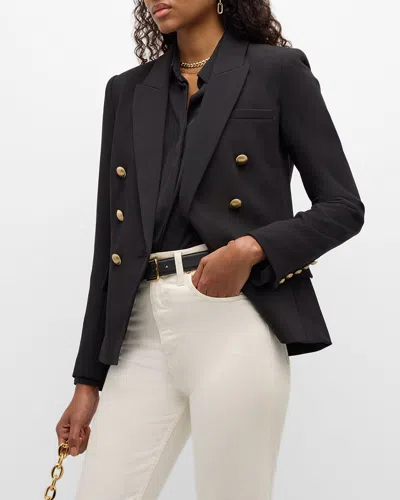 L Agence L'agence Kenzie Double-breasted Blazer In Black