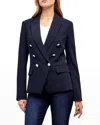 L Agence Kenzie Double-breasted Blazer In Midnight