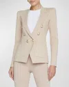 L Agence Kenzie Metallic Knit Blazer In Multi