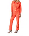 L Agence Ketra Baby Boot Trouser Pants In Electric Coral In Orange