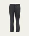 L Agence Ketra Baby Bootcut Leather Trousers In Black