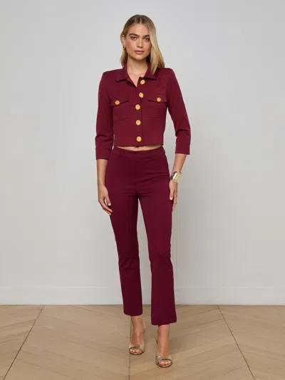 L Agence Ketra Bootcut Trouser In Burgundy