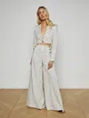 L'agence Kingston Striped Wide-leg Pants