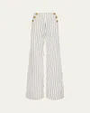 L'agence Kingston Striped Wide-leg Pants