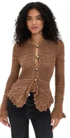 L Agence Open-stitch Kiva Cardigan
