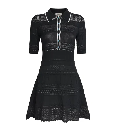 L Agence Knitted Dakoa Mini Dress In Black