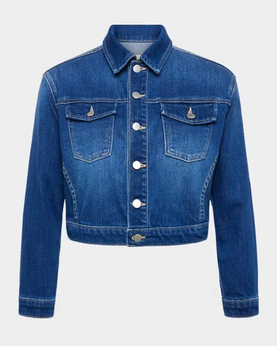L Agence Koda Cropped Denim Jacket