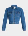 L AGENCE KODA CROPPED DENIM JACKET