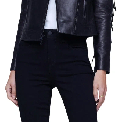 L Agence Kravitz Leather Jacket In Black