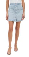 L Agence Kris Button Front Mini Skirt Fontana In Fontana
