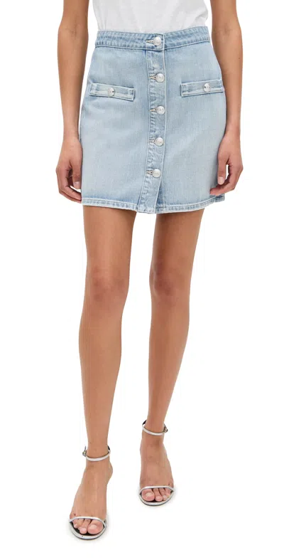 L Agence Kris Button Front Mini Skirt Fontana