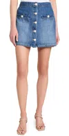 L Agence Kris Denim Mini Skirt In Hilmar