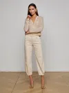 L Agence Krista Tapered Jean In Biscuit