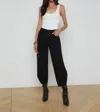 L Agence Krista Tapered Jean In Saturated Black