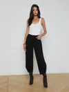 L Agence Krista Tapered Jean In Saturated Black