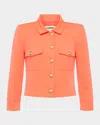 L Agence Kumi Cropped Fitted Jacket