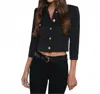 L Agence Kumi Cropped Jacket In Black In Black